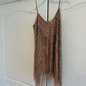 Tularosa Brown Sequin Dress